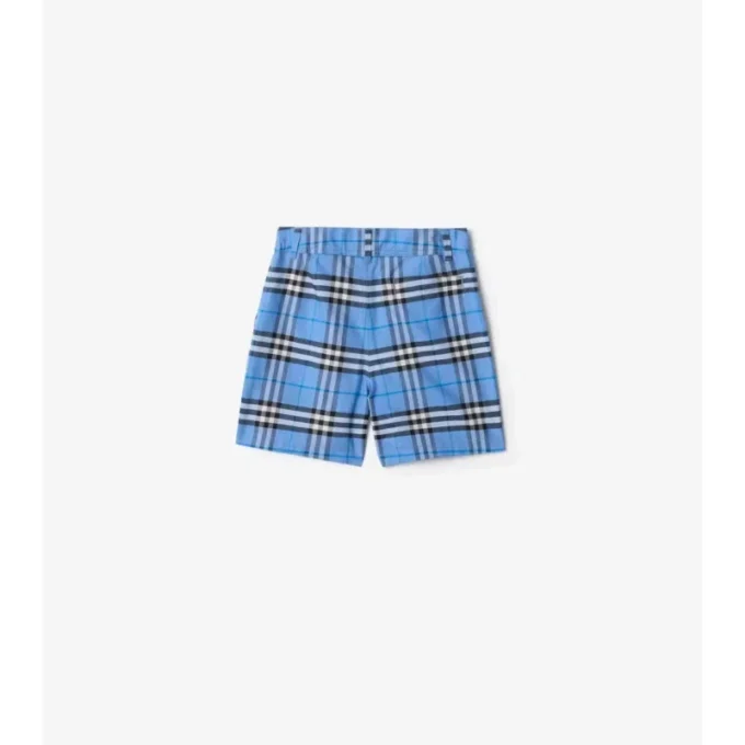 Karierte Shorts aus Baumwoll-Oxford