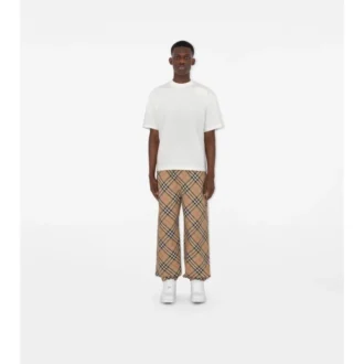 Karierte Twill-Hose