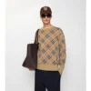 Karierter Pullover aus Baumwolle und Wolle