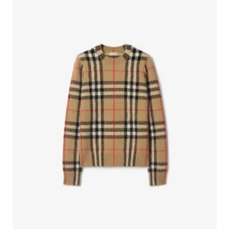 Karierter Pullover aus Kaschmirwolle