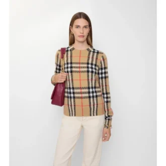 Karierter Pullover aus Kaschmirwolle