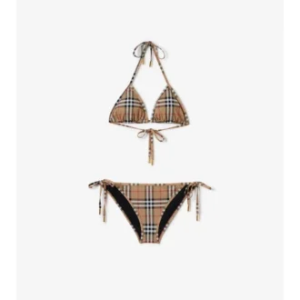 Karierter Triangel-Bikini