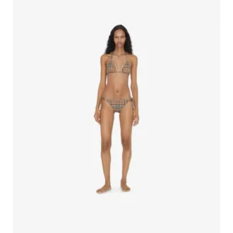 Karierter Triangel-Bikini