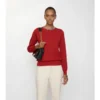 Karierter Wollpullover mit Besatz