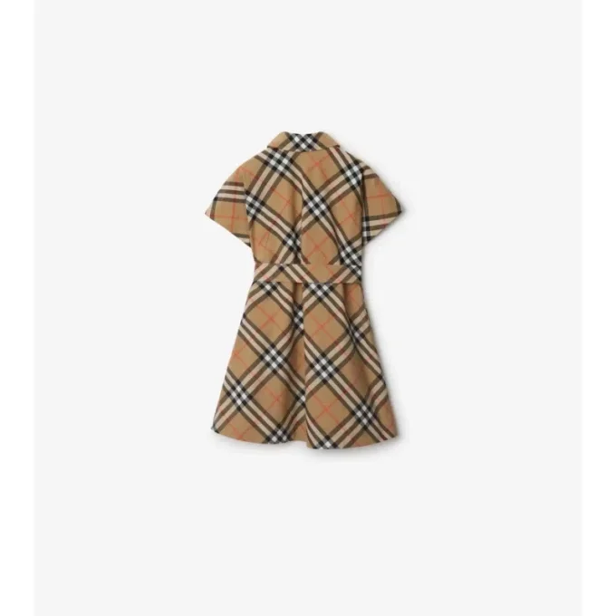 Kariertes Baumwoll-Shirt-Kleid