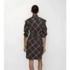 Kariertes Baumwollflanell-Hemd-Kleid