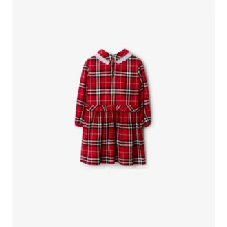 Kariertes Baumwollflanellkleid