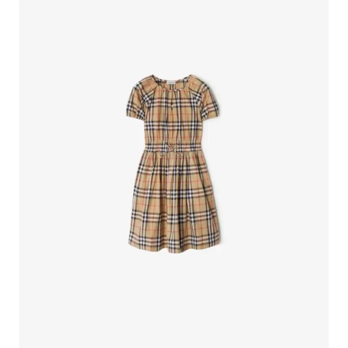 Kariertes Baumwollkleid