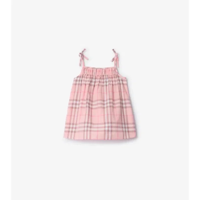 Kariertes Baumwollkleid mit Bloomers