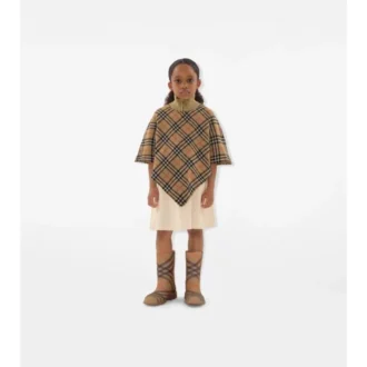 Kariertes Wollcape