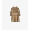 Kleid aus Baumwollpopeline mit Burberry-Karomuster
