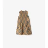 Kleid aus Baumwollpopeline mit Burberry-Karomuster