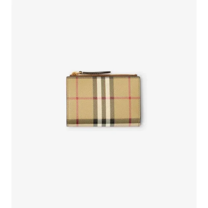 Kleine Brieftasche mit Karomuster
