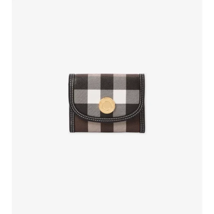 Kleine Brieftasche mit Karomuster