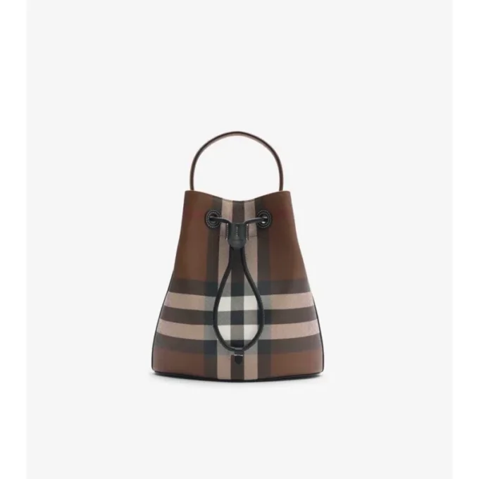 Kleine Bucket Bag mit Karomuster