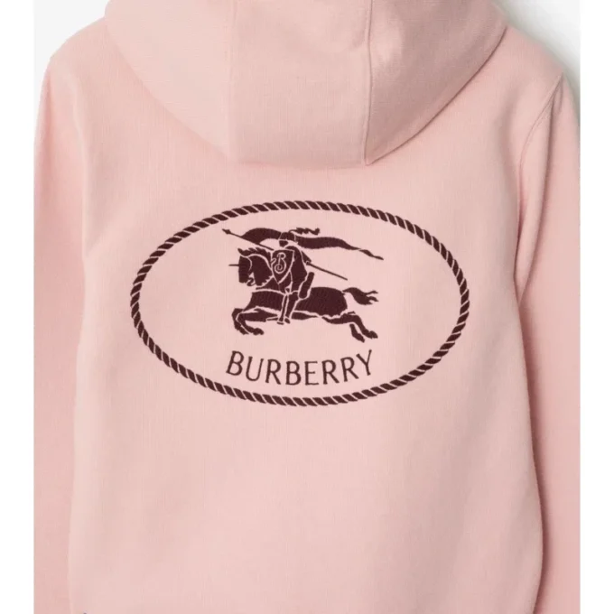 Knight Stamp Baumwoll-Kapuzenpullover mit Reißverschluss