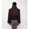Kurze Gabardine-Trenchcoat-Jacke