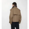 Kurze Gabardine-Trenchcoat-Jacke