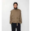 Kurze Gabardine-Trenchcoat-Jacke