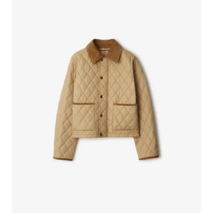 Kurze, gesteppte Nylonjacke