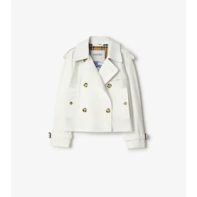 Kurze Mayfair-Trenchjacke aus Tropical Gabardine