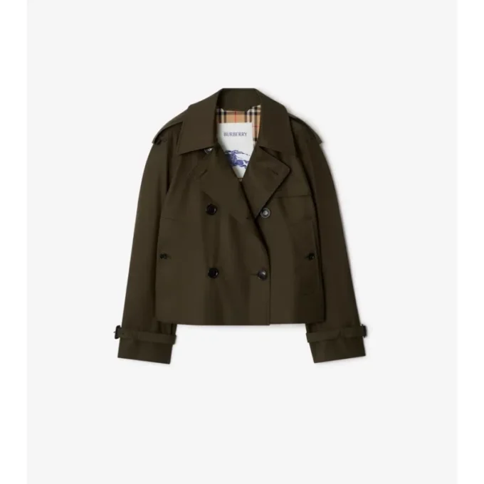 Kurze Mayfair-Trenchjacke aus Tropical Gabardine