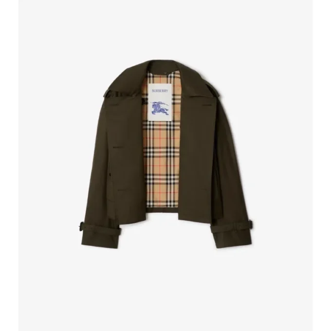 Kurze Mayfair-Trenchjacke aus Tropical Gabardine