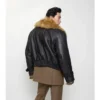 Kurze Shearling-Fliegerjacke