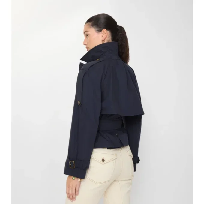 Kurzer Canvas-Trench Coat „Trerose“