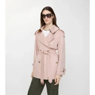 Kurzer Fitzrovia-Trench Coat aus Tropical Gabardine
