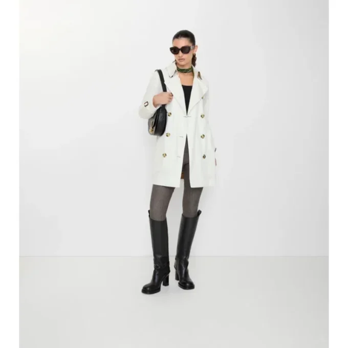 Kurzer Kensington-Trenchcoat aus Tropical Gabardine