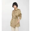 Kurzer, leichter Belgravia-Trench Coat aus Baumwolle 