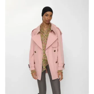 Kurzer, leichter Fitzrovia-Trench Coat aus Baumwolle