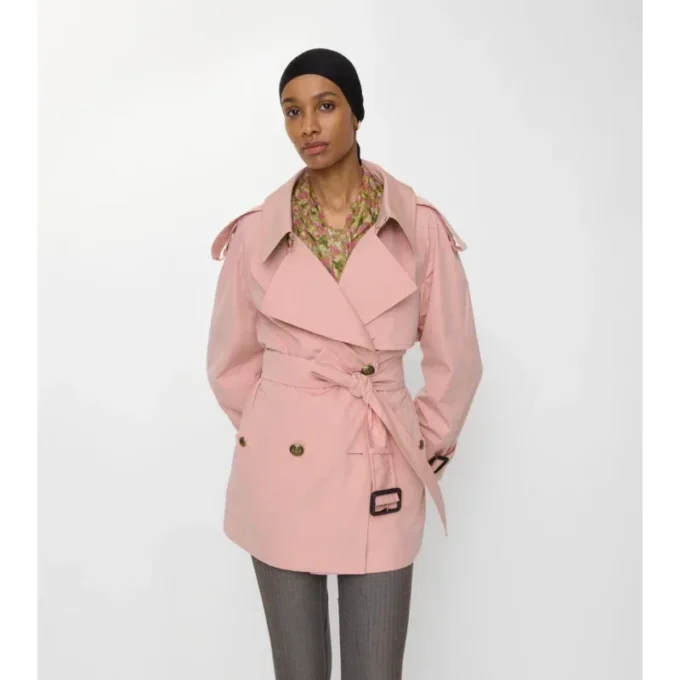 Kurzer, leichter Fitzrovia-Trench Coat aus Baumwolle
