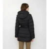Kurzer Nylon-Daunenmantel mit Kapuze