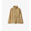 Kurzer Nylon-Parka mit Karomuster