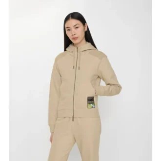 Landscape Label Baumwoll-Kapuzenpullover mit Reißverschluss