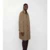 Langer Burberry-Car Coat aus Wolle mit Fischgrätenmuster