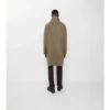 Langer Burberry-Car Coat aus Wolle mit Fischgrätenmuster