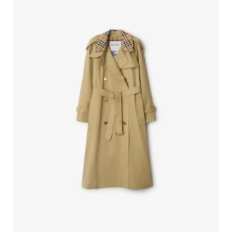 Langer Castleford-Trench Coat mit Karokragen