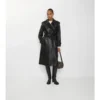 Langer Castleford-Trenchcoat aus Leder