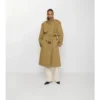 Langer Fitzrovia-Trench Coat aus Canvas mit wärmendem Futter