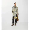 Langer Foxfield-Trench Coat aus Seide mit Tarot-Print