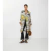 Langer Foxfield-Trench Coat aus Seide mit Tarot-Print