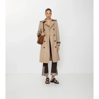 Langer Foxfield-Trench Coat aus Seiden-Baumwolle