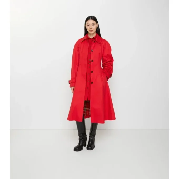 Langer Gabardine-Car Coat „Ellingham Fit-And-Flare“