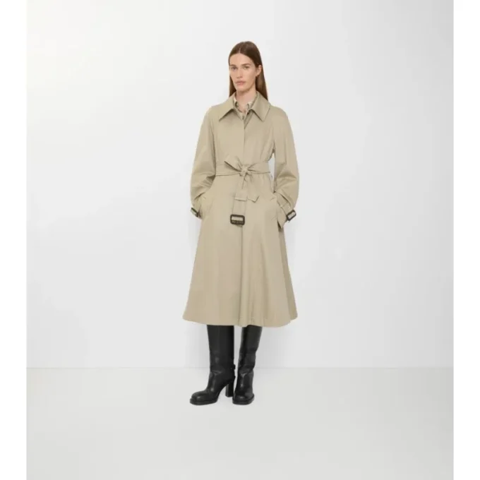 Langer Gabardine-Car Coat „Ellingham Fit-And-Flare“