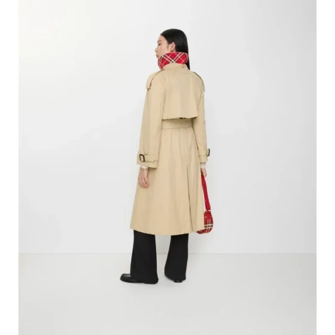 Langer Gabardine-Trench Coat „Fitzrovia“ mit wärmendem Futter