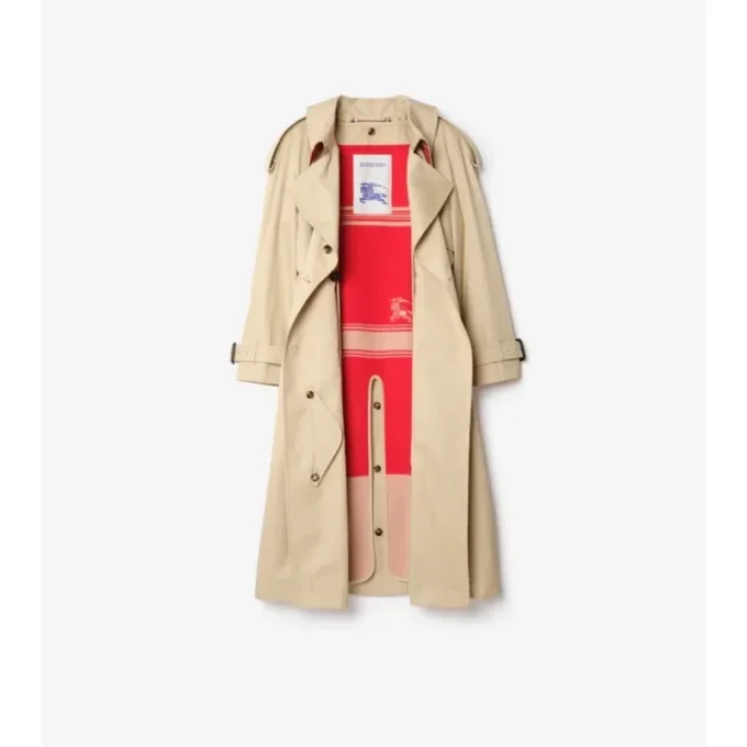 Langer Gabardine-Trench Coat „Fitzrovia“ mit wärmendem Futter