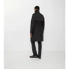Langer, gefütterter Trench Coat aus Baumwolle und Nylon